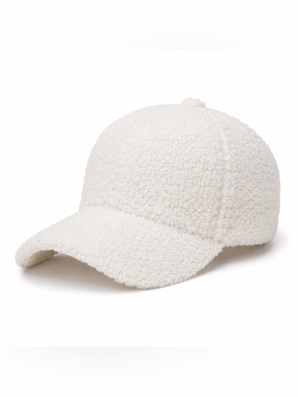 Women's White Fuzzy Teddy Hat